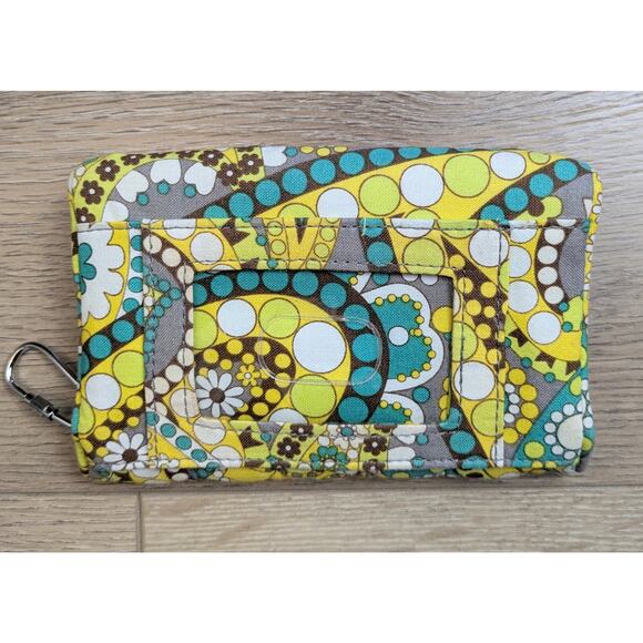 Vera Bradley Lemon Parfait Pair Set Travel ID Coin Purse Wallet + Card Holder - Picture 9 of 11